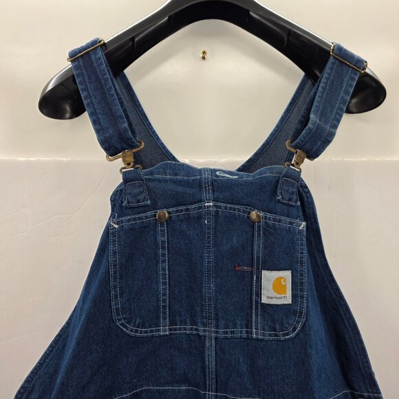 Vintage Carhartt Overalls Mens  R07 DST Denim Bib Jean Workwear Farm 40 X30 - Picture 13 of 16